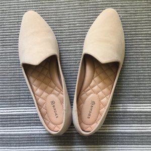 Birdies Heron Flats in Beige Suede US 6.5
